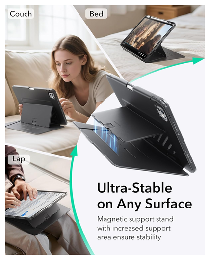 ESR Flip Magnetic iPad Pro 13 (2024/2025) Hoes Book Case met Standaard Zwart afbeelding 7