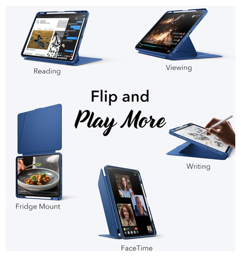 ESR Flip Magnetic iPad Pro 13 (2024/2025) Hoes Book Case met Standaard Blauw afbeelding 4