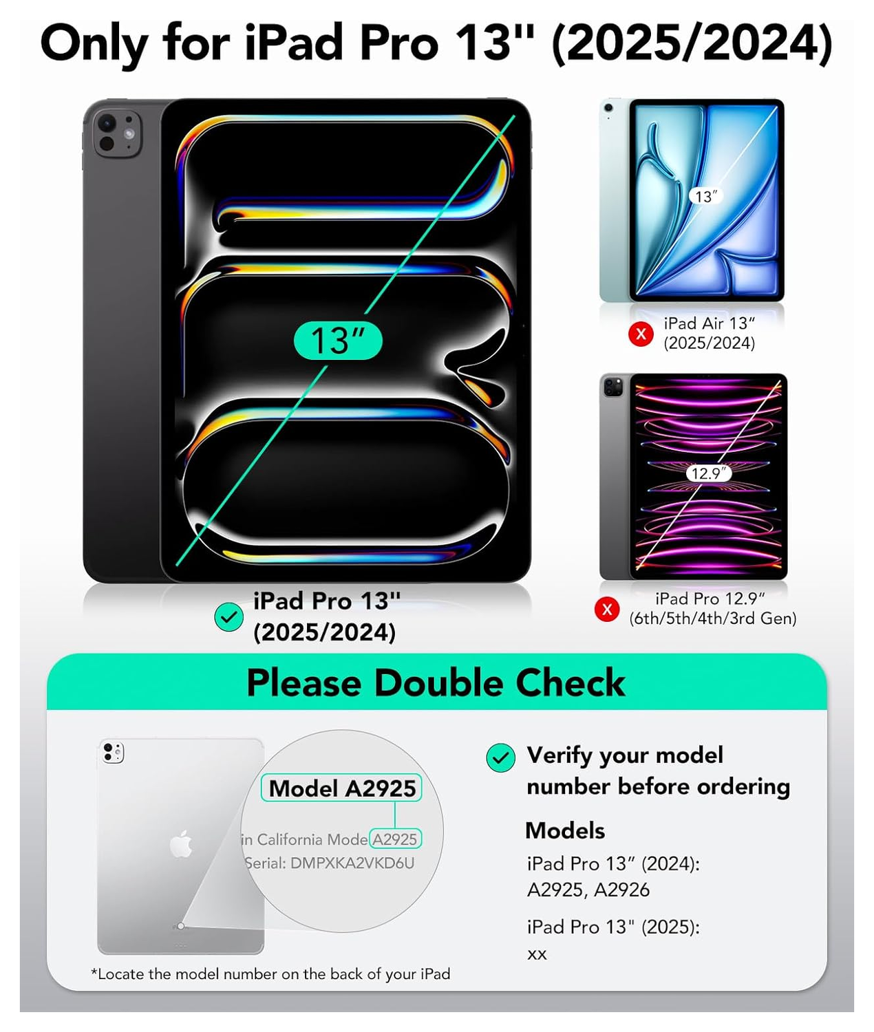 ESR UltraFit Classic iPad Pro 13 (2024/2025) Screen Protector (2-Pack) afbeelding 2