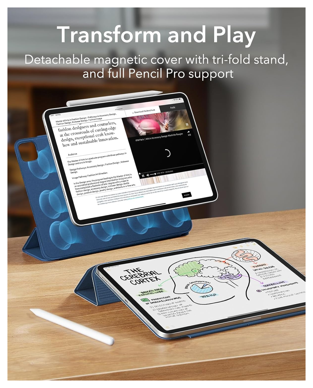 ESR Rebound Magnetic iPad Pro 11 (2024/2025) Hoes Book Case Blauw afbeelding 3