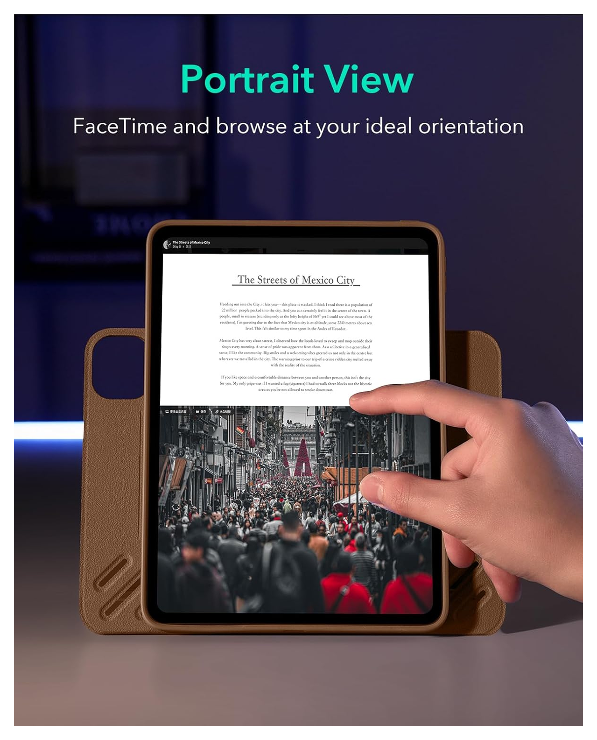 ESR Shift iPad Pro 11 (2024/2025) Hoes Book Case Sleep/Wake Bruin afbeelding 5