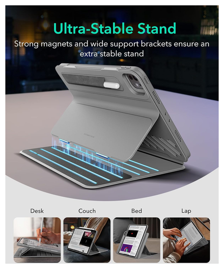 ESR Shift iPad Pro 11 (2024/2025) Hoes Book Case Sleep/Wake Grijs afbeelding 4