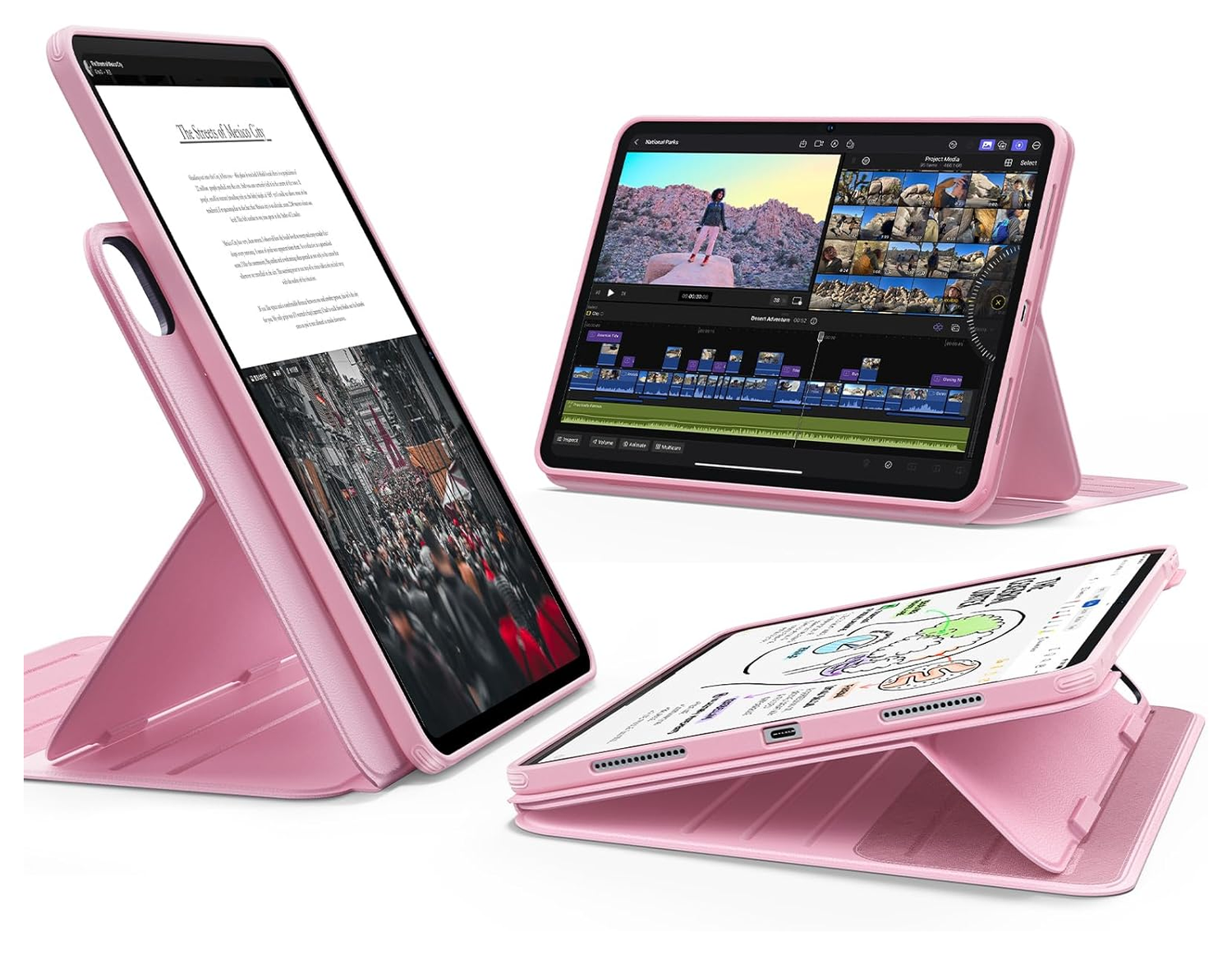 ESR Shift iPad Pro 11 (2024/2025) Hoes Book Case Sleep/Wake Roze afbeelding 1