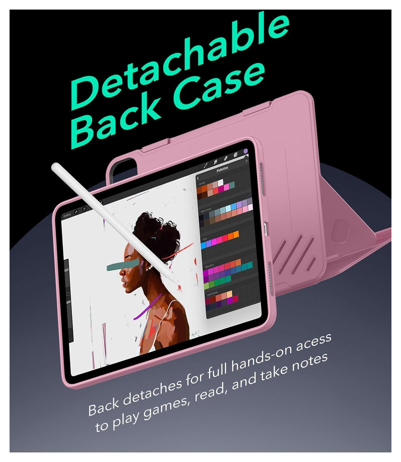 ESR Shift iPad Pro 11 (2024/2025) Hoes Book Case Sleep/Wake Roze afbeelding 7