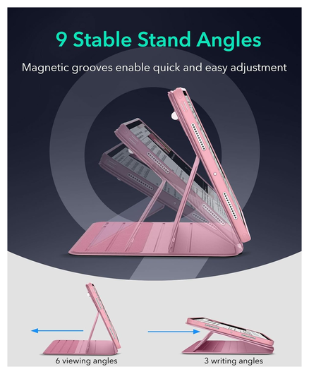 ESR Shift iPad Pro 11 (2024/2025) Hoes Book Case Sleep/Wake Roze afbeelding 5