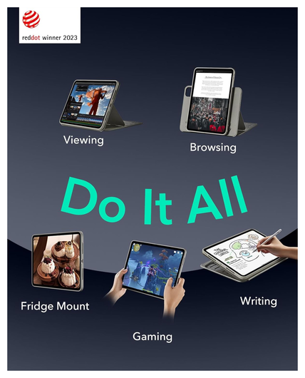 ESR Shift iPad Pro 11 (2024/2025) Hoes Book Case Sleep/Wake Titanium afbeelding 3