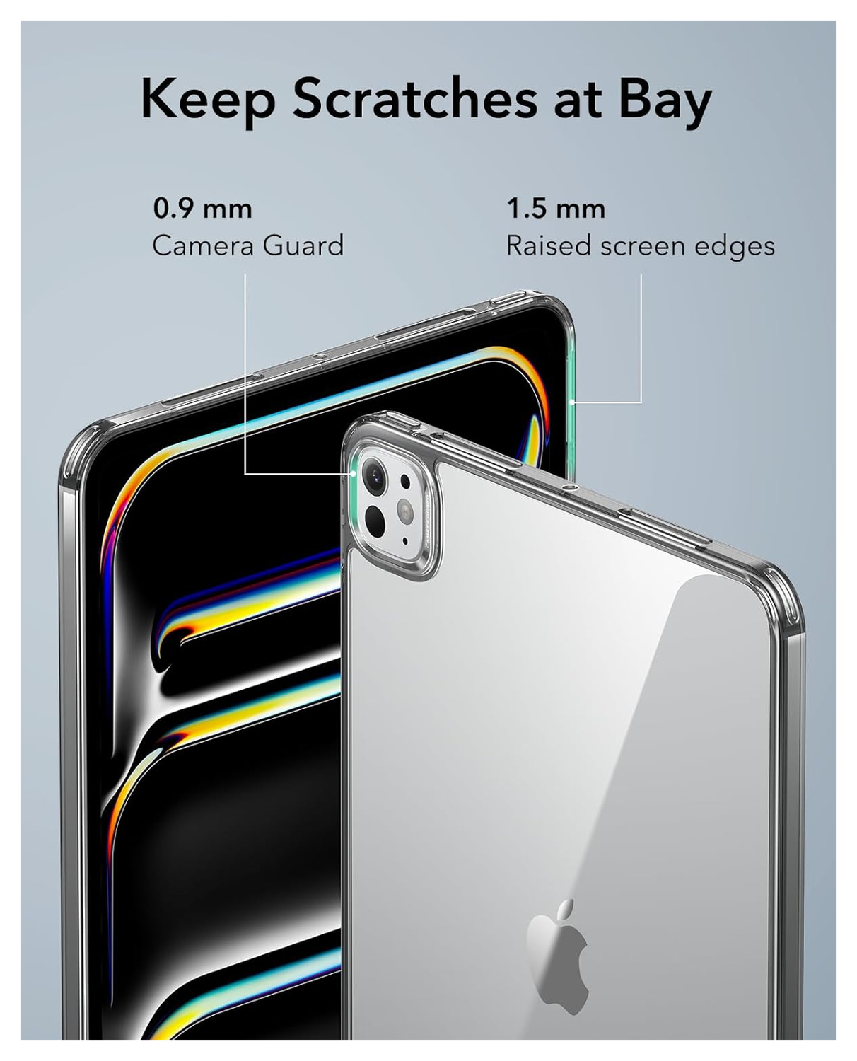 ESR Classic Hybrid iPad Pro 11 (2024/2025) Hoes Back Cover Transparant Zwart afbeelding 7