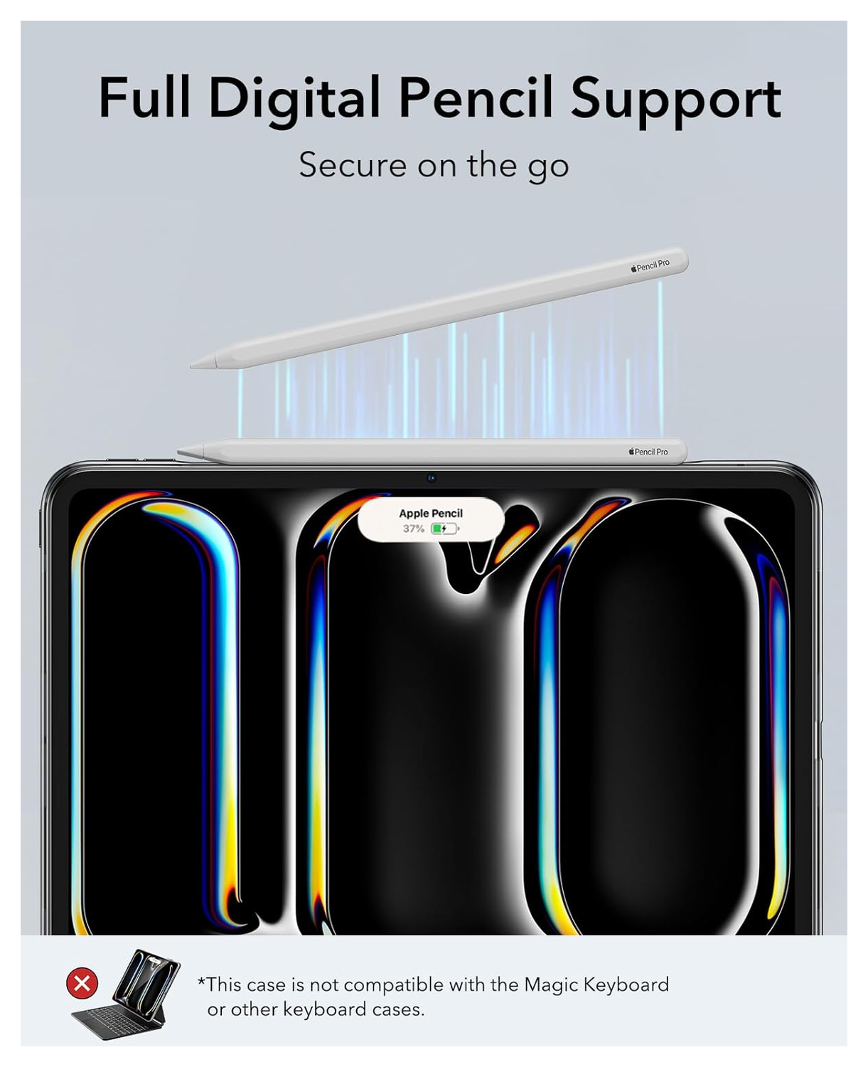ESR Classic Hybrid iPad Pro 11 (2024/2025) Hoes Back Cover Transparant Zwart afbeelding 9