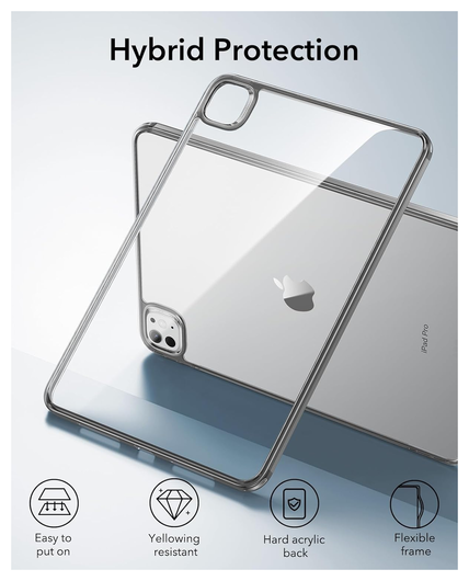 ESR Classic Hybrid iPad Pro 11 (2024/2025) Hoes Back Cover Transparant Zwart afbeelding 4