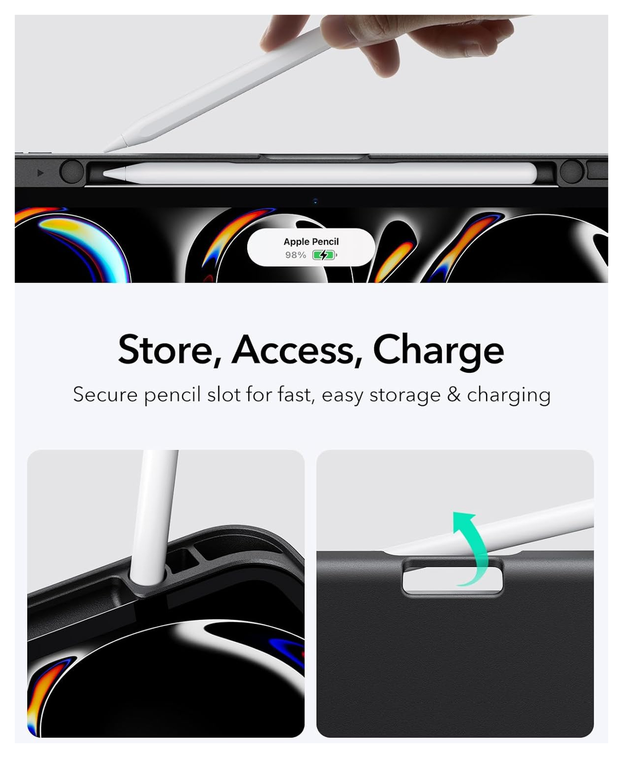 ESR Flip Magnetic iPad Pro 11 (2024/2025) Hoes Book Case met Standaard Zwart afbeelding 9