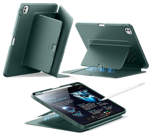 ESR Flip Magnetic iPad Pro 11 (2024 / 2025) Hoes Book Case met Standaard Groen afbeelding 1