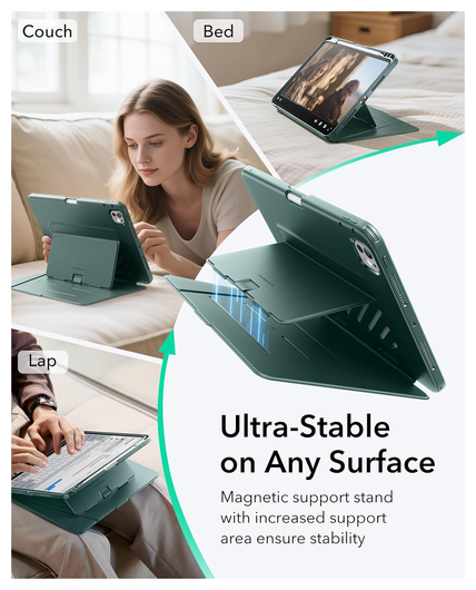 ESR Flip Magnetic iPad Pro 11 (2024 / 2025) Hoes Book Case met Standaard Groen afbeelding 7