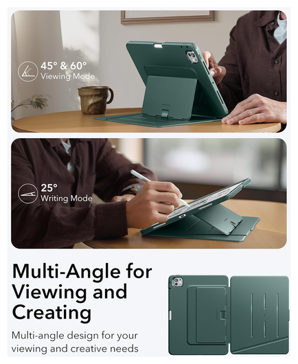 ESR Flip Magnetic iPad Pro 11 (2024 / 2025) Hoes Book Case met Standaard Groen afbeelding 8