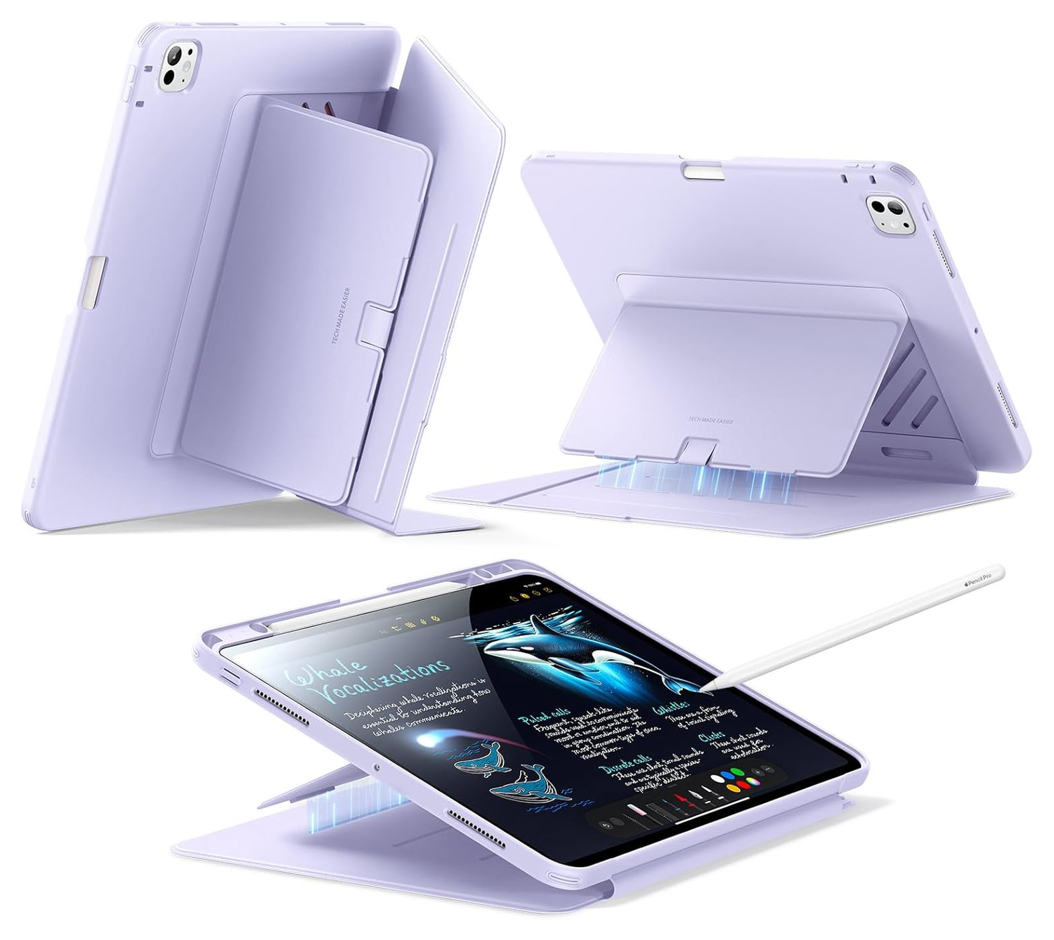 ESR Flip Magnetic iPad Pro 11 (2024/2025) Hoes Book Case met Standaard Paars afbeelding 1