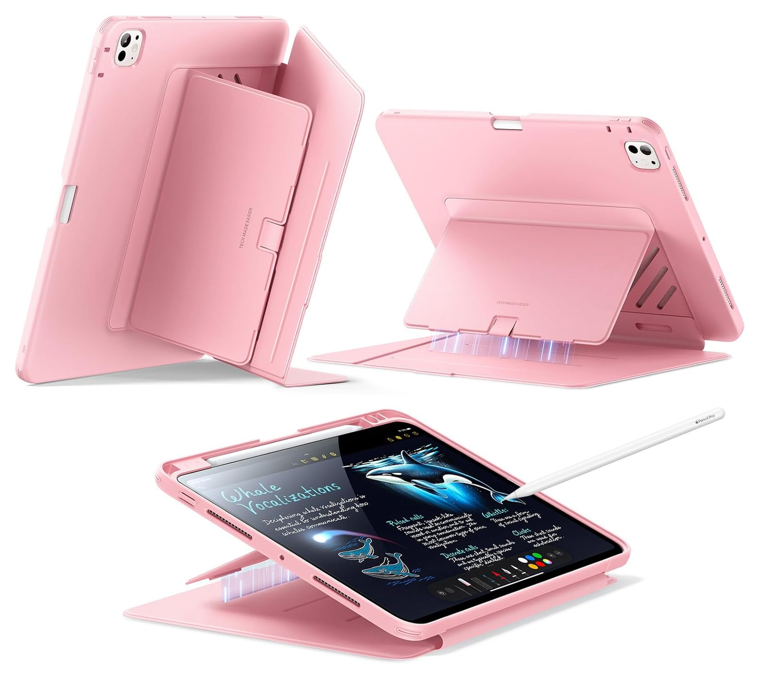 ESR Flip Magnetic iPad Pro 11 (2024 / 2025) Hoes Book Case met Standaard Roze afbeelding 1
