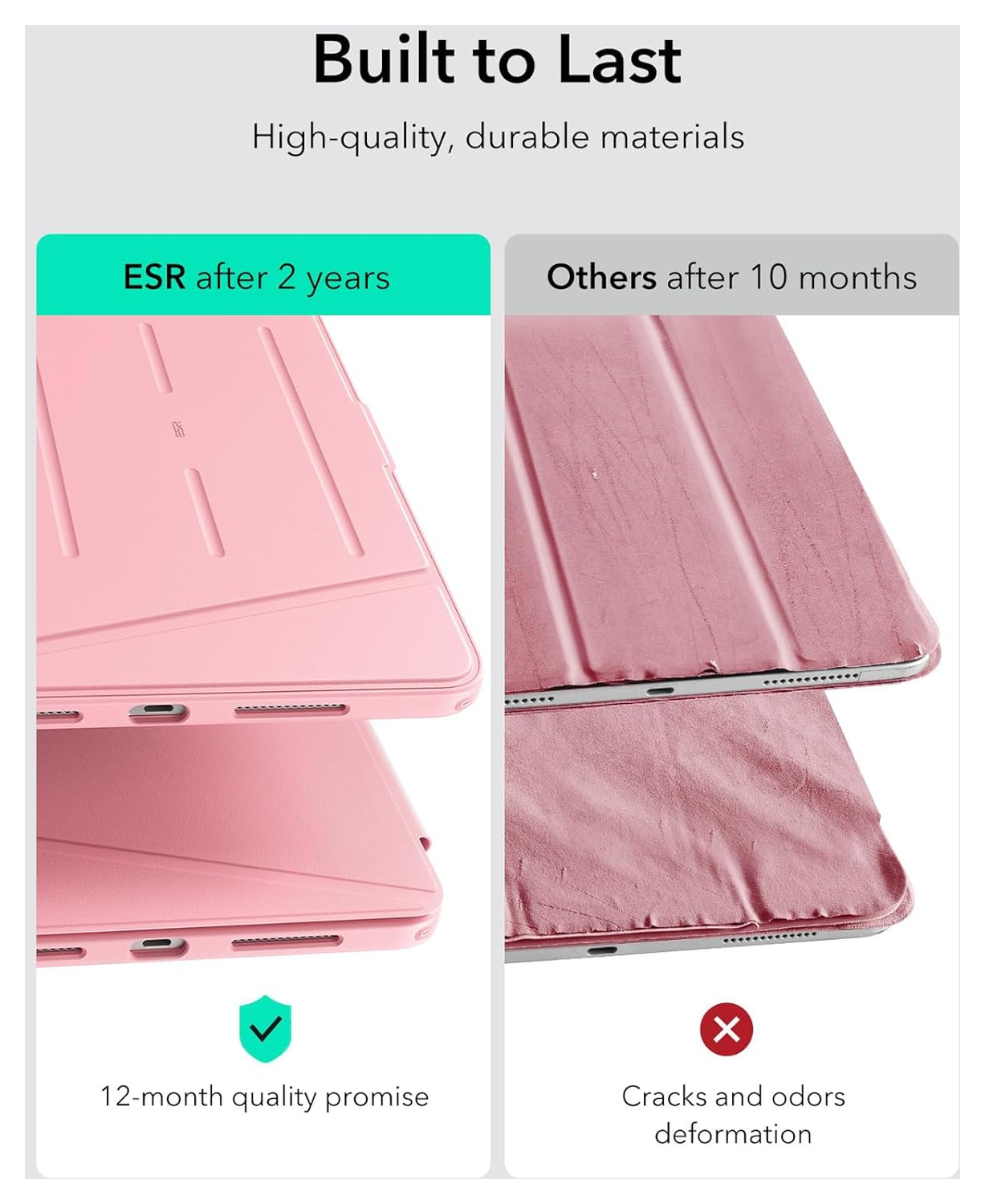 ESR Flip Magnetic iPad Pro 11 (2024 / 2025) Hoes Book Case met Standaard Roze afbeelding 2