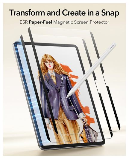 ESR Paper Feel Magnetic iPad Pro 11 (2024/2025) Screen Protector (2-Pack) afbeelding 3