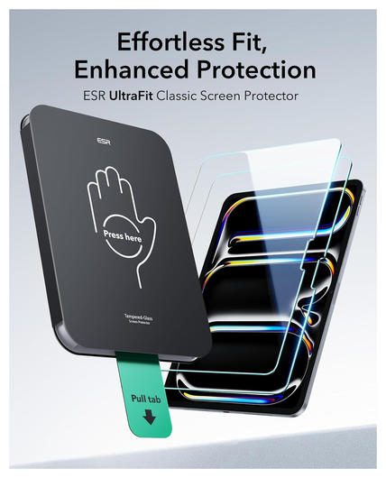 ESR UltraFit Classic iPad Pro 11 (2024/2025) Screen Protector (2-Pack) afbeelding 3