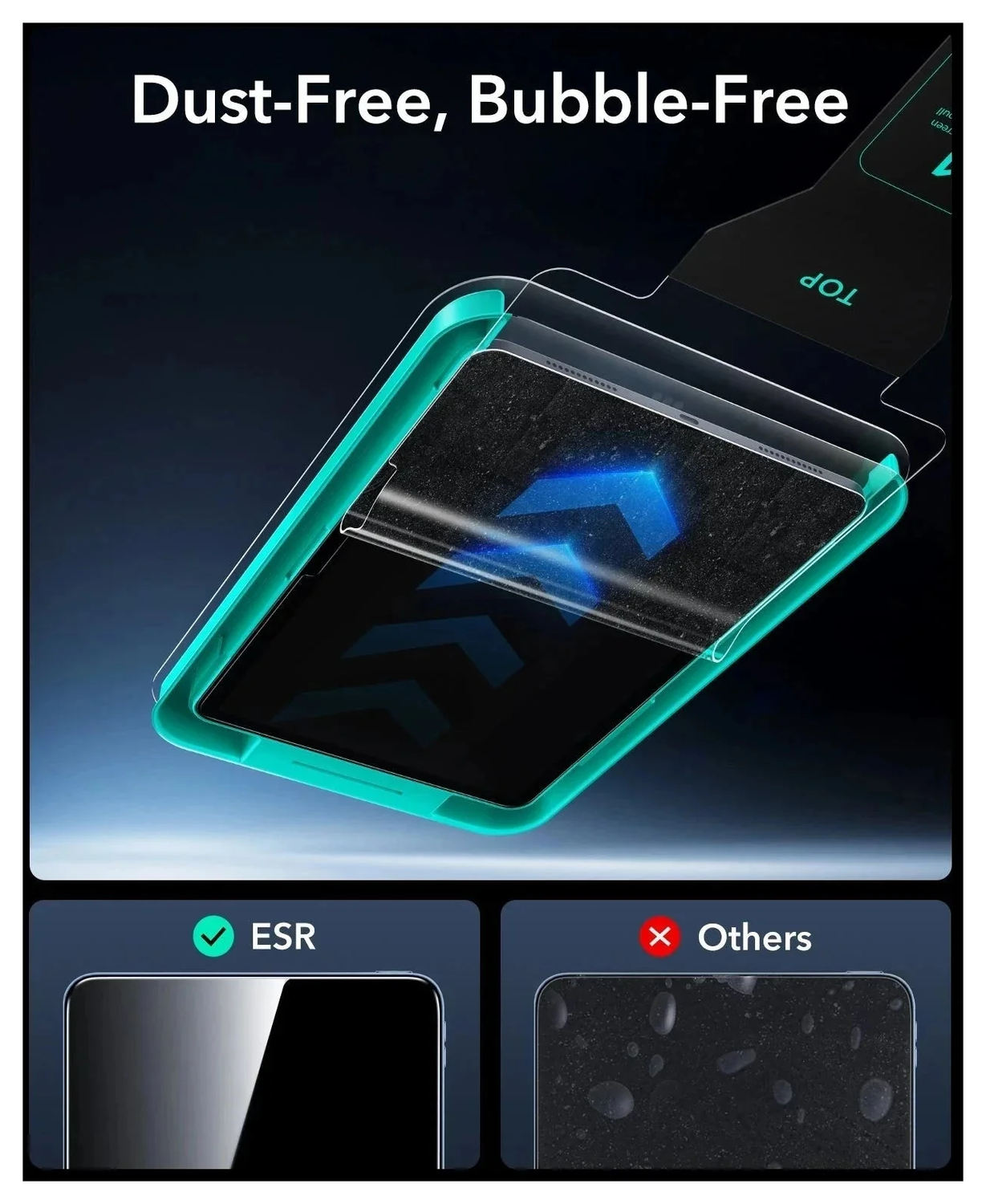 ESR UltraFit Armorite iPad Pro 11 (2024/2025) Screen Protector (2-Pack) afbeelding 7