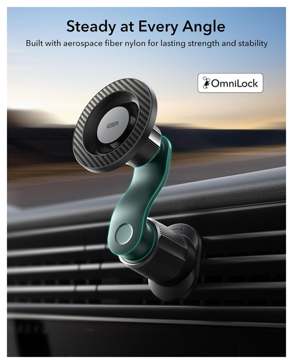 ESR OmniLock MagSafe Ventilatierooster Telefoonhouder Auto Zwart afbeelding 7