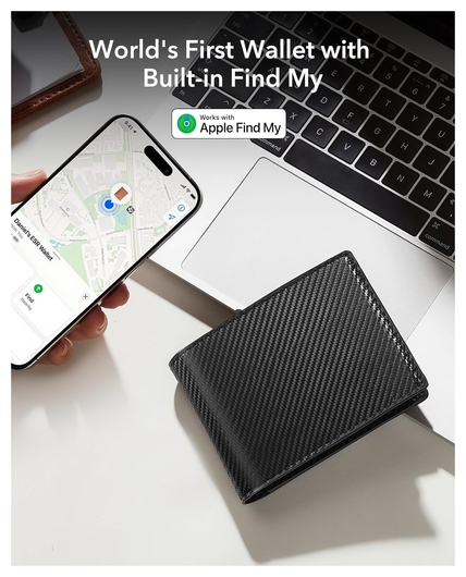 ESR Classic Geo Wallet Portemonnee met Zoek Mijn-Functie Carbon Fiber afbeelding 2