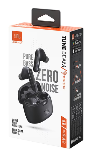 JBL Tune Beam Draadloze Oordopjes Active Noise Cancelling Zwart afbeelding 8