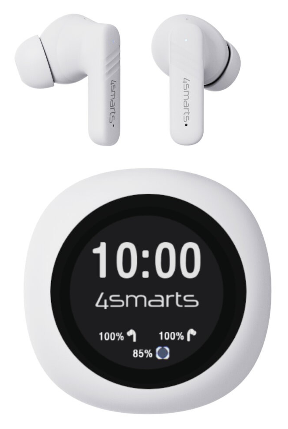 4Smarts Skybuds Screen Pro ANC Headset Draadloze Oordopjes Wit afbeelding 1