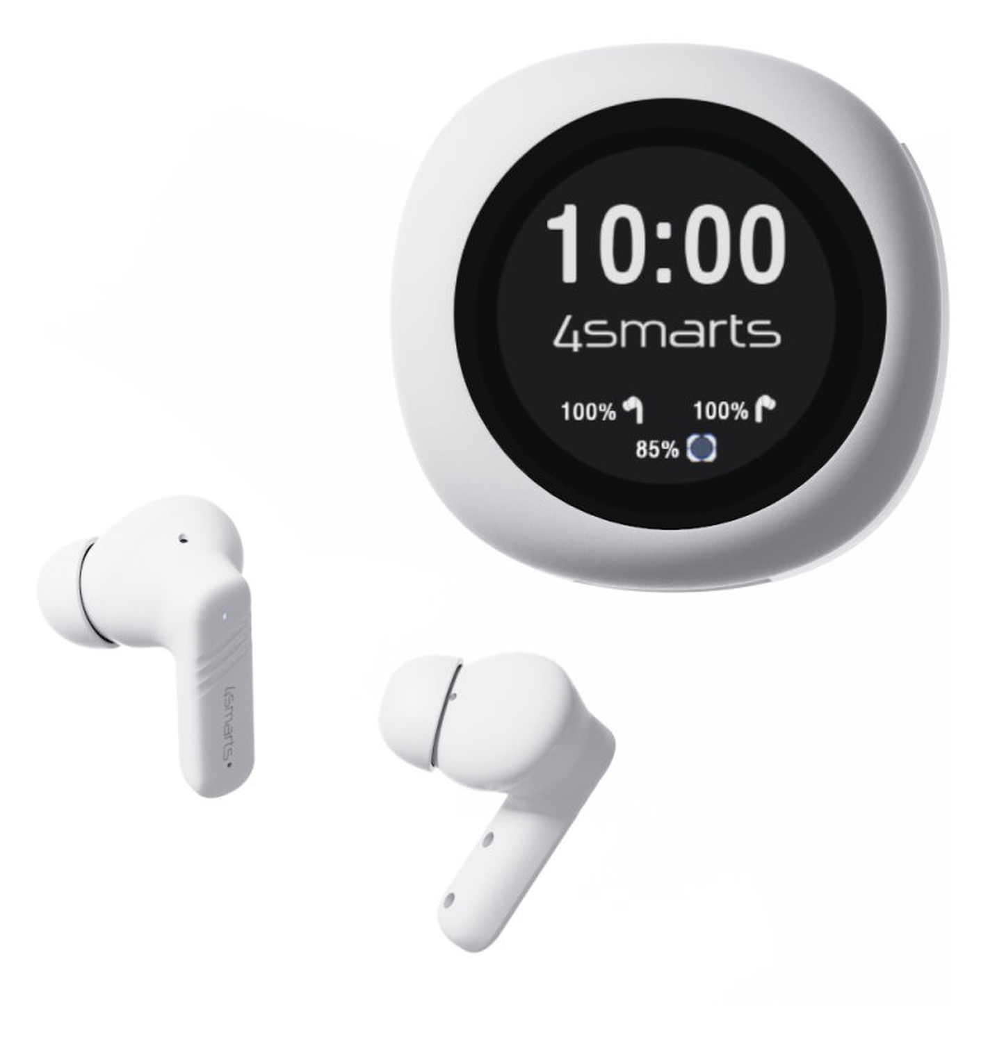 4Smarts Skybuds Screen Pro ANC Headset Draadloze Oordopjes Wit afbeelding 4