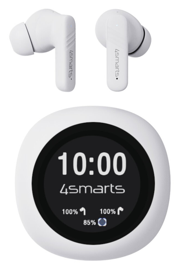 4Smarts Skybuds Screen Pro ANC Headset Draadloze Oordopjes Wit afbeelding 1