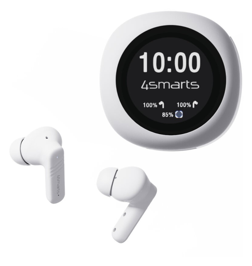 4Smarts Skybuds Screen Pro ANC Headset Draadloze Oordopjes Wit afbeelding 4