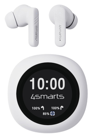 4Smarts Skybuds Screen Pro ANC Headset Draadloze Oordopjes Wit