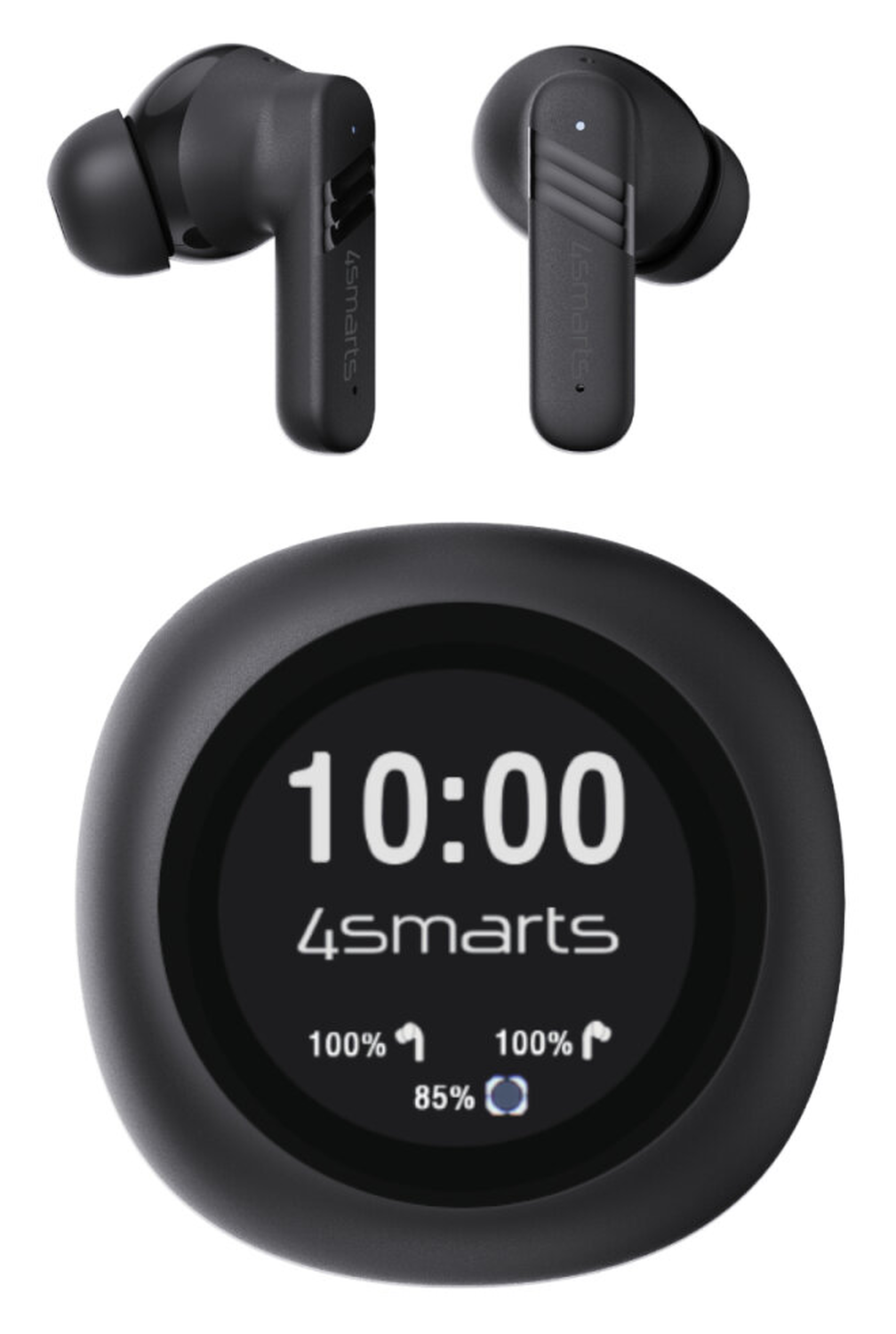 4Smarts Skybuds Screen Pro ANC Headset Draadloze Oordopjes Zwart afbeelding 1