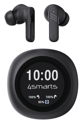 4Smarts Skybuds Screen Pro ANC Headset Draadloze Oordopjes Zwart afbeelding 1