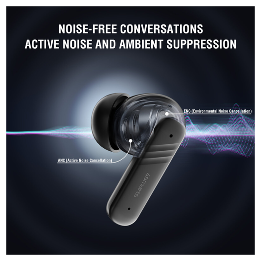 4Smarts Skybuds Screen Pro ANC Headset Draadloze Oordopjes Zwart afbeelding 3