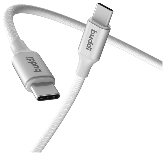 Buddi Flex USB-C naar USB-C Kabel 60W Fast Charge 30cm Wit afbeelding 8