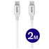 Buddi Flex USB-C naar USB-C Kabel 60W Fast Charge 2M Wit