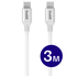 Buddi Flex USB-C naar USB-C Kabel 60W Fast Charge 3M Wit