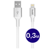 Buddi Flex USB-A naar Lightning Kabel 12W Fast Charge 30CM Wit