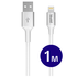 Buddi Flex USB-A naar Lightning Kabel 12W Fast Charge 1M Wit
