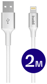 Buddi Flex USB-A naar Lightning Kabel 12W Fast Charge 2M Wit afbeelding