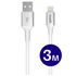 Buddi Flex USB-A naar Lightning Kabel 12W Fast Charge 3M Wit