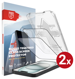 Rosso Apple iPhone 15 Plus Tempered Glass met Installatietray (2-Pack)