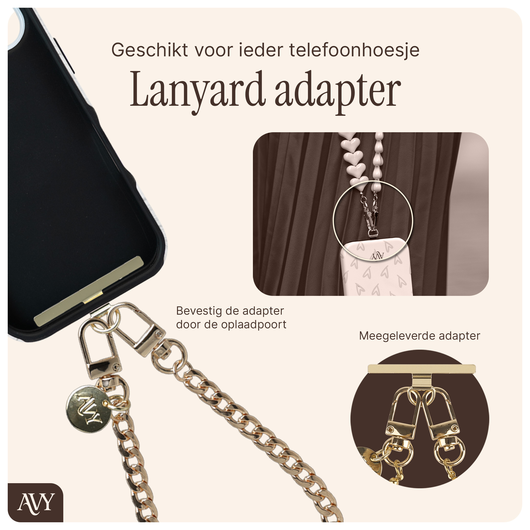 AVY Universeel Armband Polsband Telefoonkoord (30CM) Aurum Lien afbeelding 8