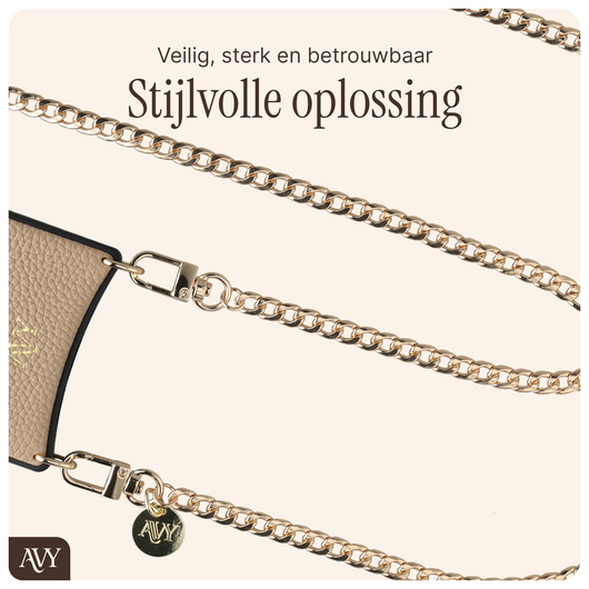 AVY Universeel Ketting Crossbody Telefoonkoord (120CM) Aurum Lien afbeelding 8