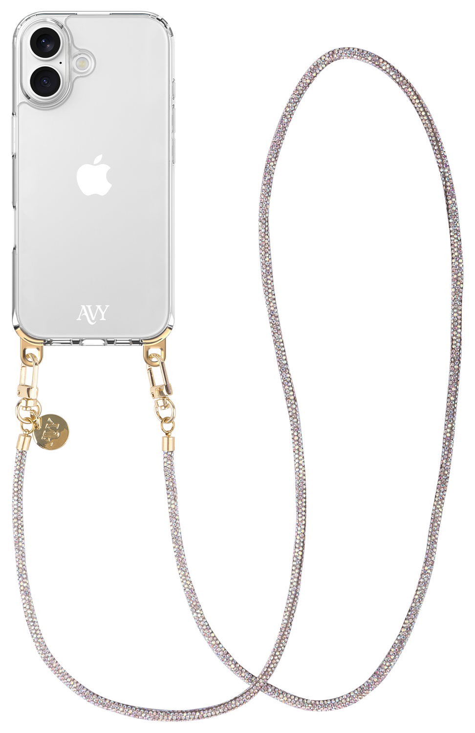 AVY Universeel Ketting Crossbody Telefoonkoord (120CM) Silver Spark afbeelding 9