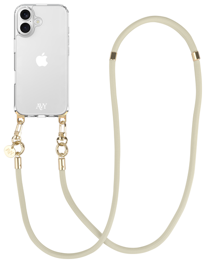 AVY Verstelbaar Crossbody Telefoonkoord / Telefoontouw (130CM) Tressé Beige afbeelding 7