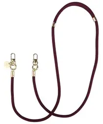 AVY Verstelbaar Crossbody Telefoonkoord / Telefoontouw (130CM) Tressé Burgundy afbeelding