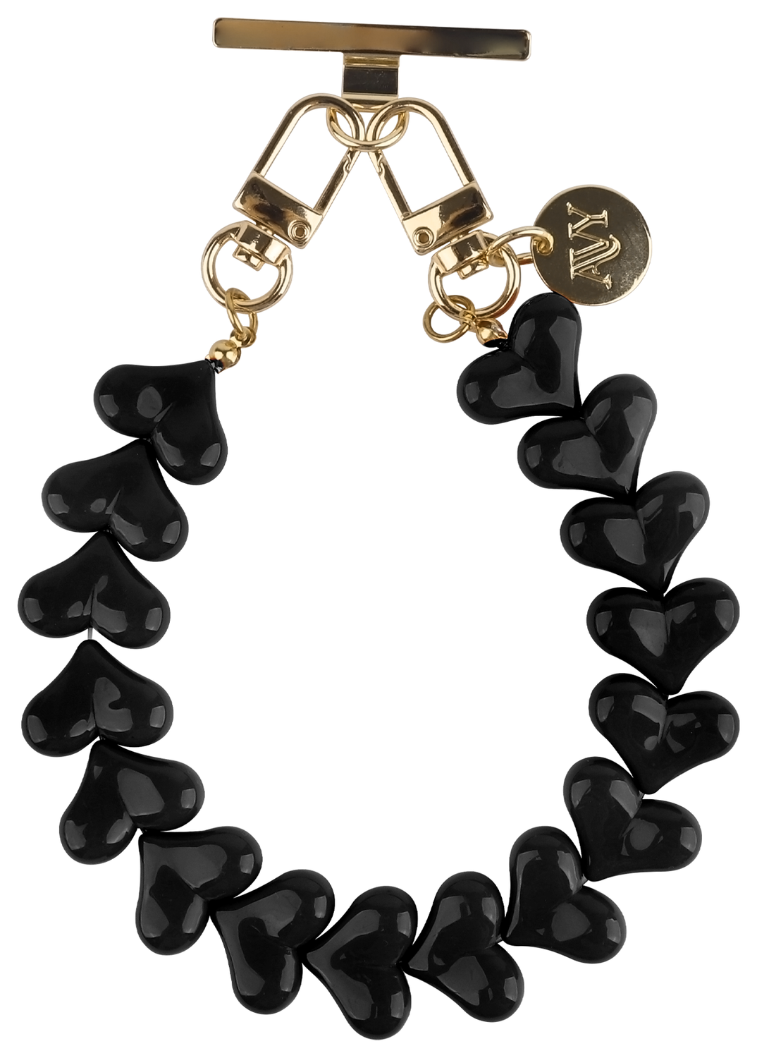AVY Universele Hartjes Armband Polsband Telefoonkoord (30CM) Cupid Black afbeelding 9