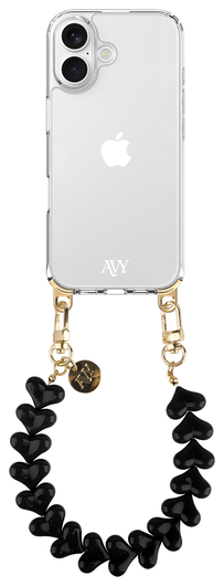 AVY Universele Hartjes Armband Polsband Telefoonkoord (30CM) Cupid Black afbeelding 12