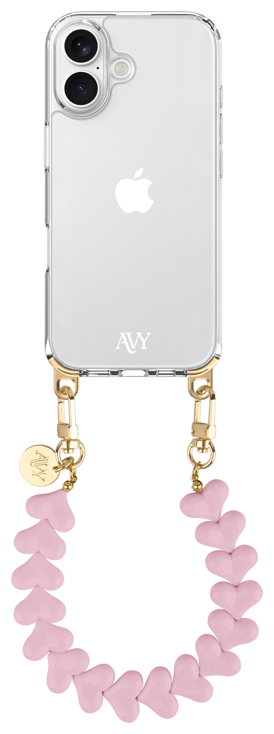 AVY Universele Hartjes Armband Polsband Telefoonkoord (30CM) Cupid Pink afbeelding 10